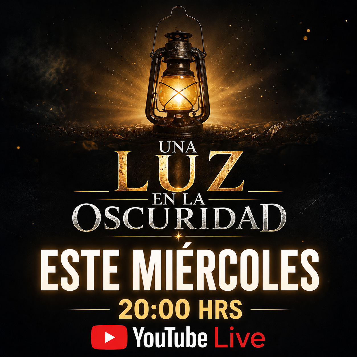 Una Luz en la Oscuridad. Miércoles a las 20:00, horario de Argentina, por YouTube Live.